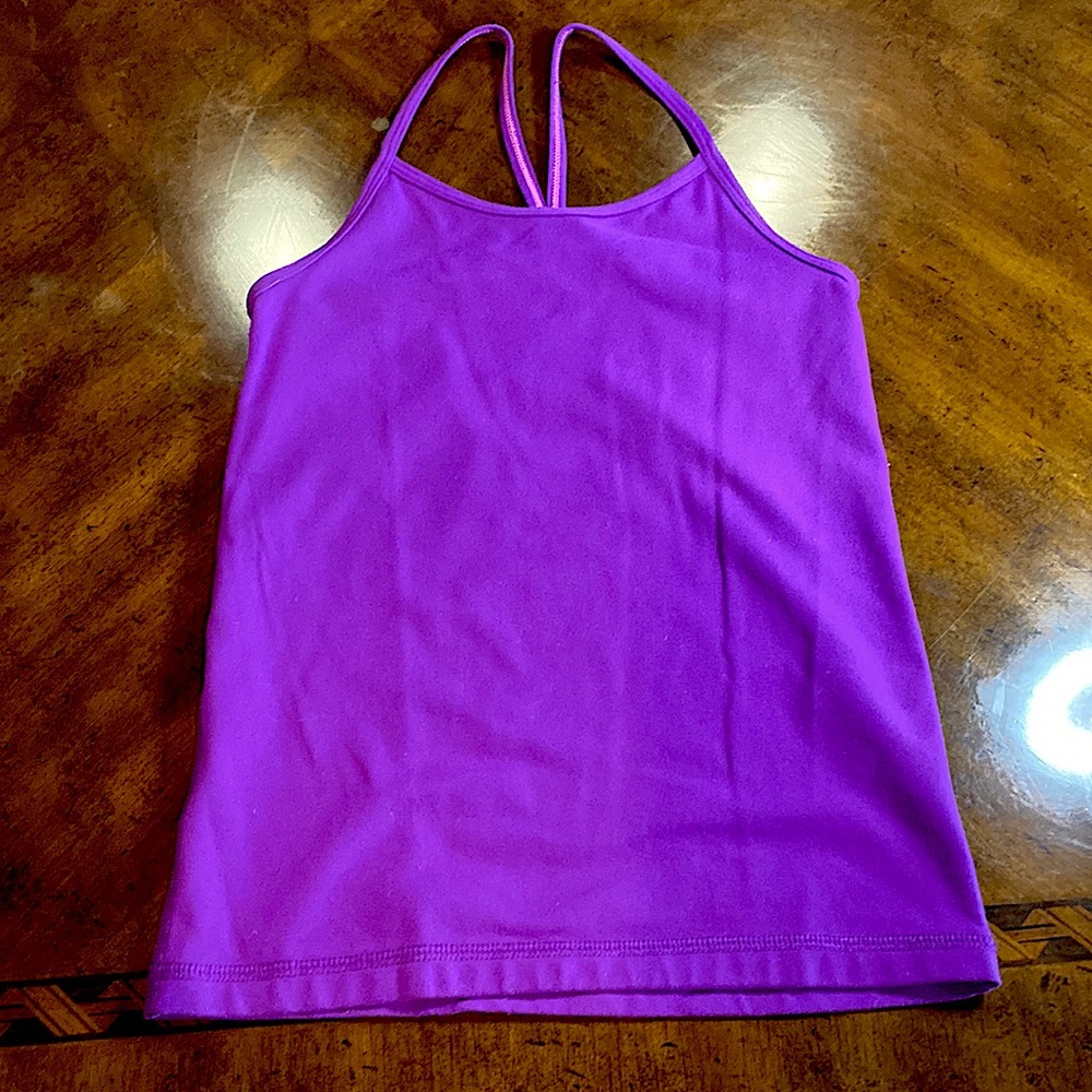 Purple workout tank top